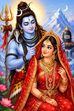 Traditional Mahashivratri Pradosh Vrat Masik Shivratri Nishita Kaal Sital Sasthi puja of Bhagwan Shiv Shankar Bhujang Mahadev Bholenath Mahakal Parvati ShivShakti