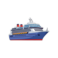 Large Blue Cruise Ship Vessel. © zelinazafer