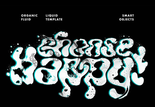 Organic Fluid Text Effect &ndash; Motion Typography for Logo, Poster & Branding (PSD)