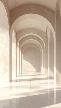 Elegant White Arch Hallway
