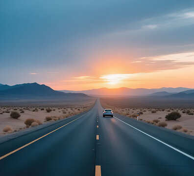 A road in the desert.