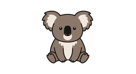 Cute koala faces peeking from sides in halftone dot art © rehan