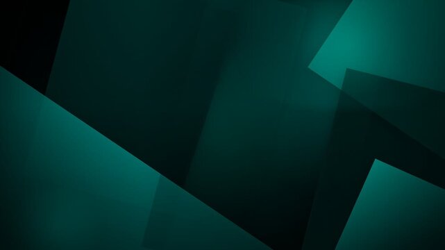 Abstract Teal Geometric Shapes Background with Dark Shadows