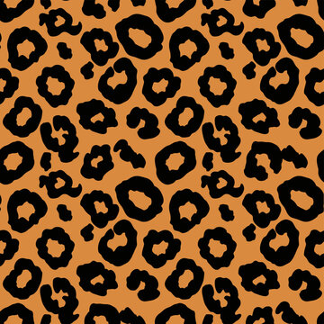 Leopard print spots on fabric.