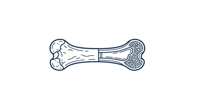 Diagram of a long bone cross section showing internal structure.