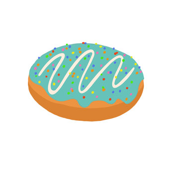 Mint flavored donut