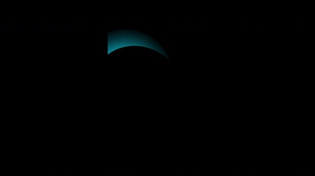 Vertical Abstract 4K blue eclipse shadow transition, seamless loop with alpha channel