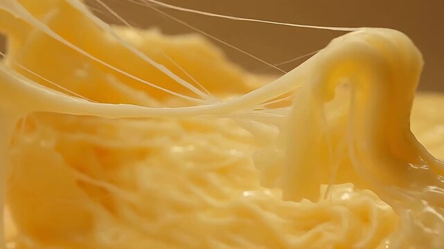Mesmerizing Cheese String Pull Micro Slow Motion
