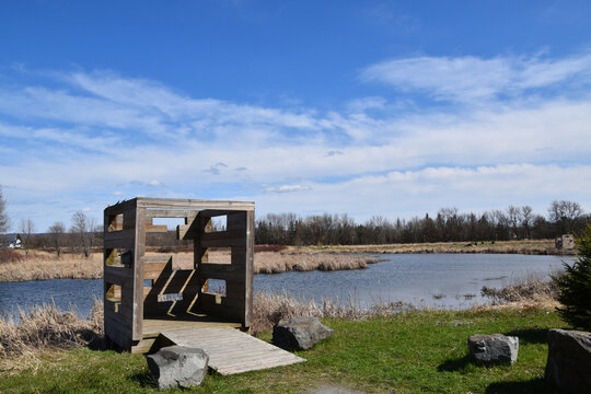 The marsh park in spring, Montmagny, Qu&eacute;bec, Canada