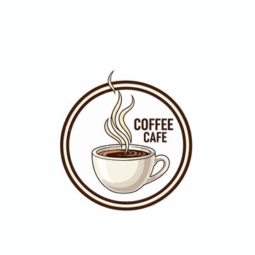 A steaming cup of coffee in a cafe.