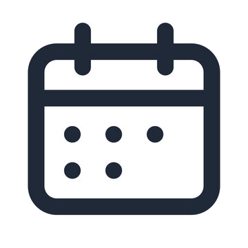 Calendar line icon, schedule date planning appointment outline symbol