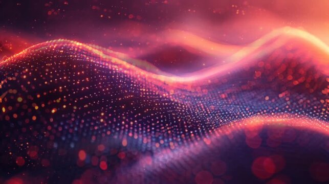 Creative Cyber Technology Background With Animated Network Light Effects
