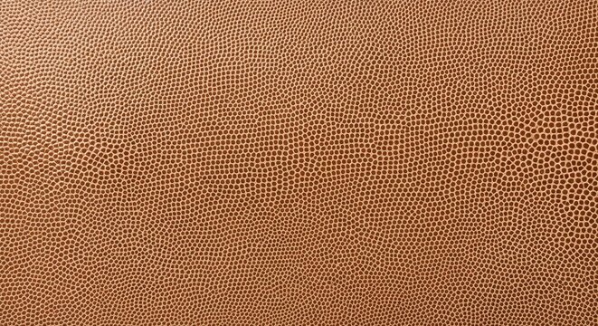 A close-up shot of textured brown leather against a black background. The leather displays a dense, repeating pattern of small, raised dots, resembling a reptile skin.