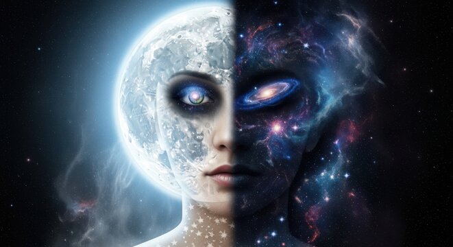Cosmic duality: human and alien fusion in stellar realm