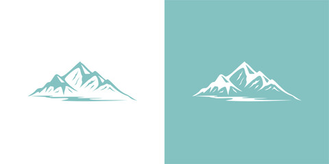 mountain. iceberg. mountain ice. vector logo isolated © Raka