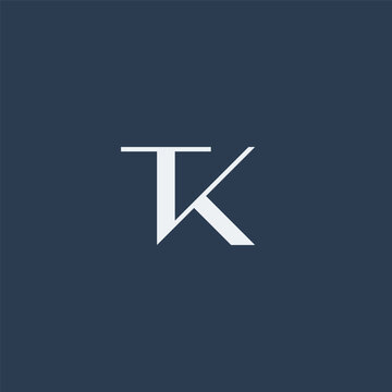 TK monogram fashion logo.
