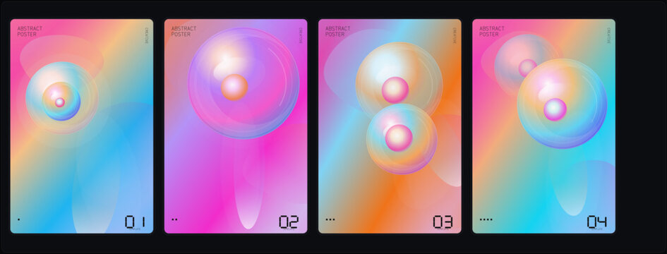 Vibrant colorful orbs float in a mesmerizing gradient background sequence.