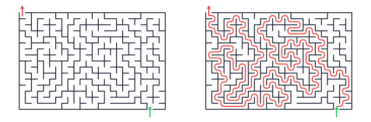 Labyrinth Game Grid Isolated on Transparent Background © Olga
