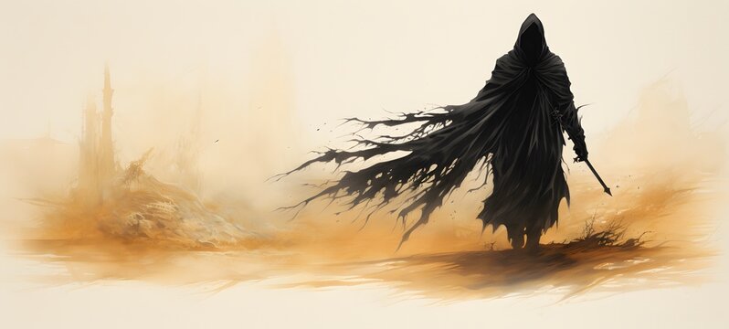grim reaper humanidad full body. Generative AI