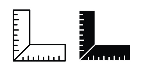 Fototapeta premium Ruler combined icon