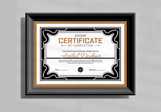 Certificate Template Layout