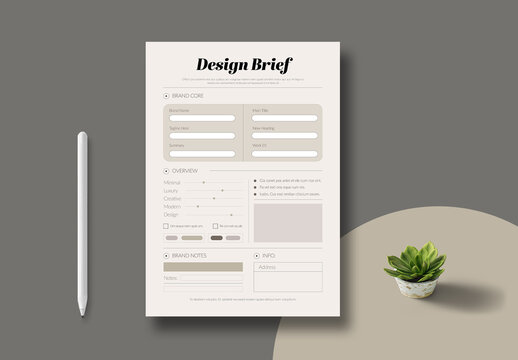 Design Brief Template Layout