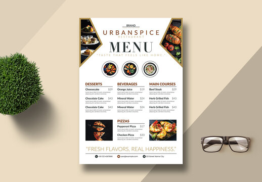 Food Menu Template layout