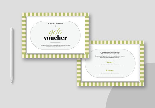 Gift Voucher Template Layout