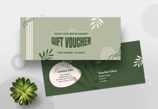 Minimal Gift Card Voucher Template