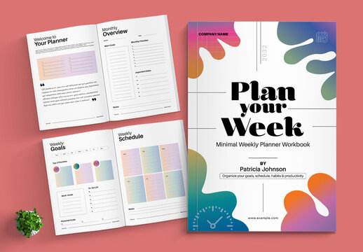 Modern Weekly Planner Design Layout