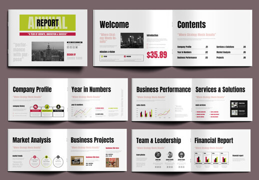 Corporate Annual Report Template Layout