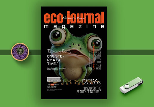 Eco Journal Magazine Cover Design