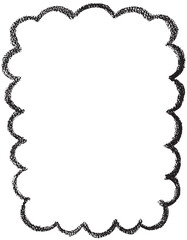 Naklejka premium Chalk or crayon hand drawn coquette ribbon frame. Grunge rectangle and square shape. Vector stock illustration isolated on background for design template social media files, print, photo