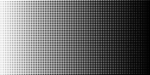 Dotted halftone gradient texture. Vanishing polka dot background. Repeating dots gradation pattern background. Black fading comic pop art overlay backdrop. Raster effect wallpaper. Eps10 © Muaffa