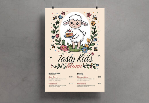 Tasty Kids Menu Flyer Template