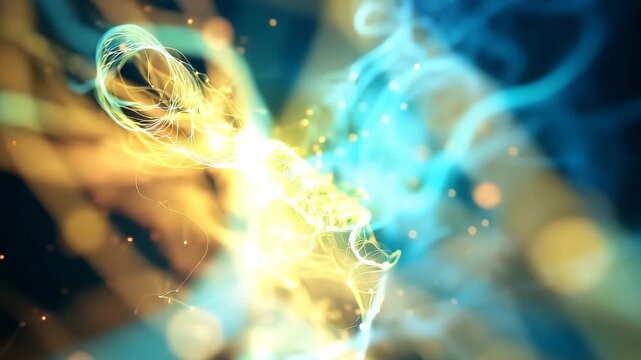 Neural Network Animation: AI Brain Activity, Data Flow & Digital Connections