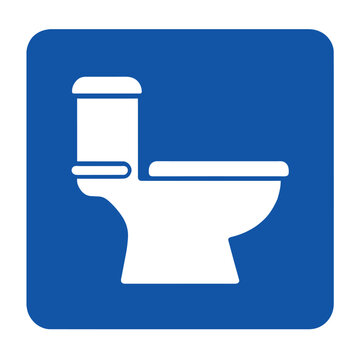Accessible Toilet Sign With Grab Bars Symbol
