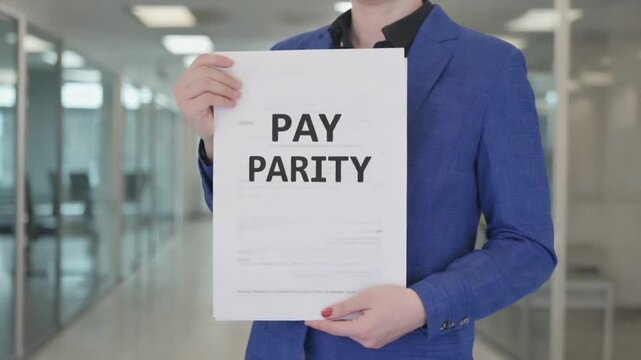 Document with the text "pay parity".