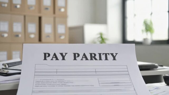 Document with the text "pay parity".