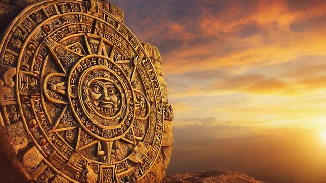 Rock with the Mayan calendar.