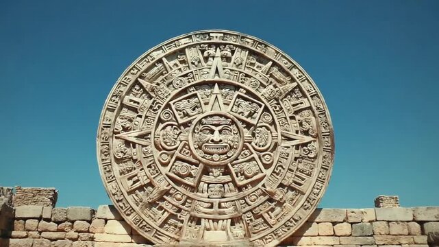 Rock with the Mayan calendar.