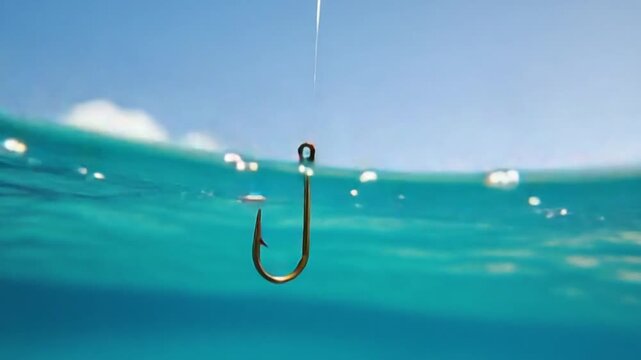 Hook in the sea.