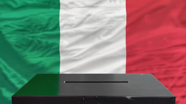 Elections in Italy. Ballot box.