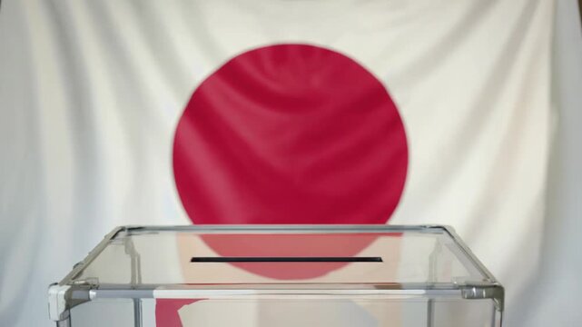 Elections in Japan. Ballot box.