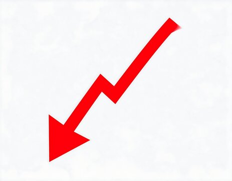 Red downward trending graph
