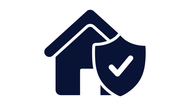 A dark blue hand holding a white outlined envelope on a white background