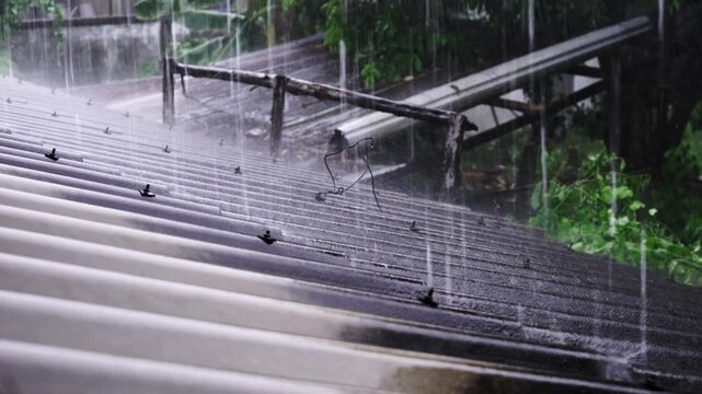 water flowing through the window