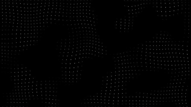 Abstract Dot Wave Pattern On Black Background Motion Graphics Animated.
