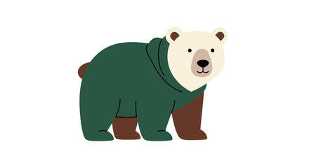 Polar bear cub with larger bear silhouette in halftone style © bima