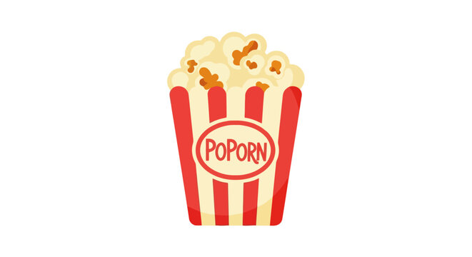 Cinema popcorn buckets frame for movie night announcement
